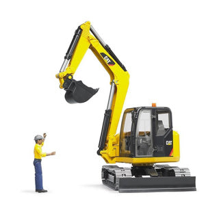 Bruder Cat Mini -Bagger mit Arbeiter