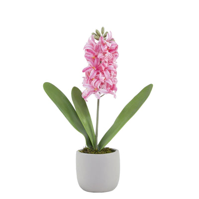 Mansion Atmosphäre Kunstblume Hyazinthe rosa im Topf 15xh41cm