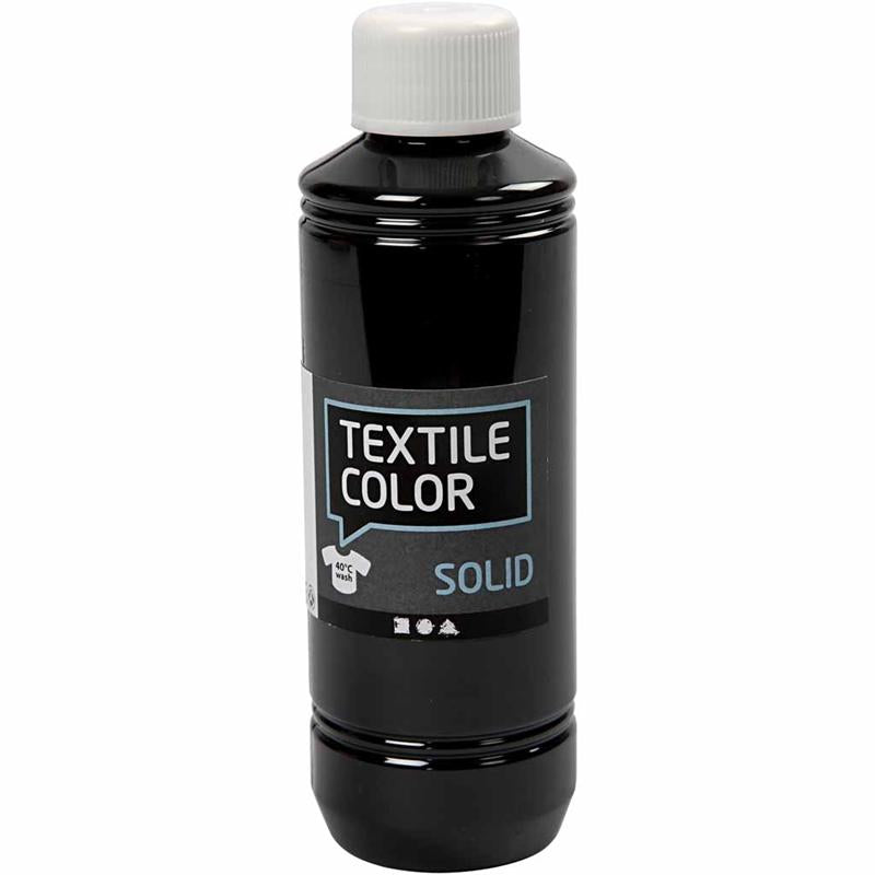 Textilfarbe abdecken - schwarz, 250 ml