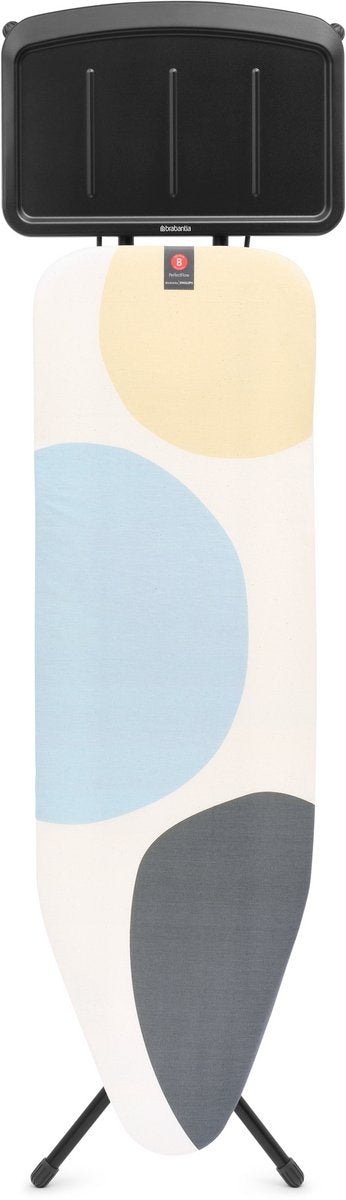 Brabantia Perfect Flow Bügelbrett B – für Dampfgenerator – 124 x 38 cm – Federblasen