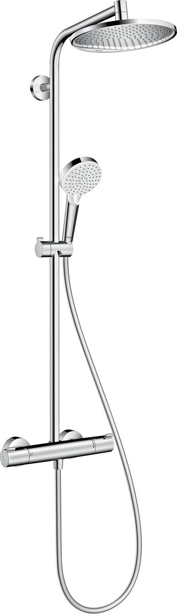 Hansgrohe Crometta S - Showerpipe - 240mm - 1 Strahlfunktion - Chrom - mit Badthermostat