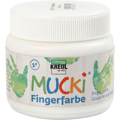 Kreativfirma Mucki Finger Farbe Weiß, 150 ml