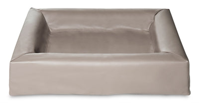 BIA Bett künstlicher Leder Cover Hundkorb Taupe
