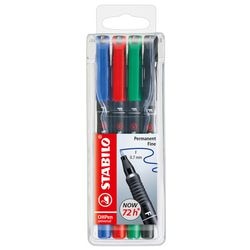 Stabilo ohpen feiner Permanentmarker im Etui - 4 Stk.