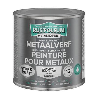 Rust-Oleum 1071403 – Metallfarbe-hg -ral9010 – 250 m direkt auf Rost | 1 Stk