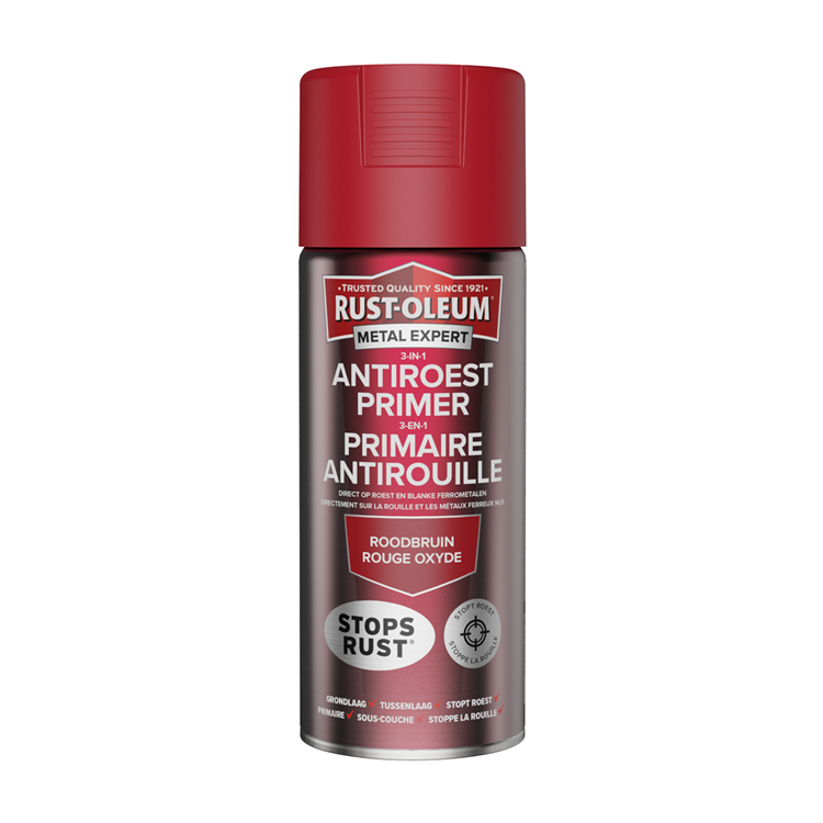 Rust-Oleum 1071315 – 3-in-1-Rostschutzgrundierung – 400 mlrotbraun | 1 Stk