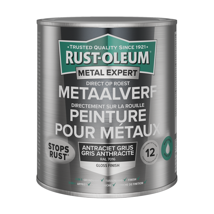 Rust-Oleum 1071323 – Metallfarbe-HG – ral7016 – 750 ml direkt auf Rost | 1 Stk