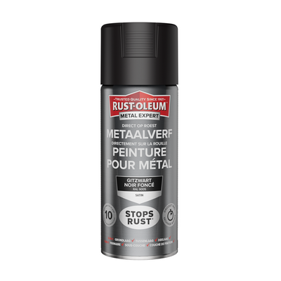 Rust-Oleum 1071338 – Metallfarbe –zg –ral9005 –400 mldirekt auf Rost | 1 Stk