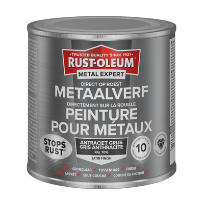 Rust-Oleum 1071331 – Metallfarbe –zg –ral7016 –250 ml, direkt auf Rost | 1 Stk