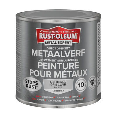 Rust-Oleum 1071334 – Metallfarbe –zg –ral7035 –250 ml, direkt auf Rost | 1 Stk
