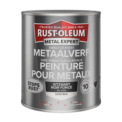 Rust-Oleum 1071339 – Metallfarbe –zg –ral9005 –750 mldirekt auf Rost | 1 Stk