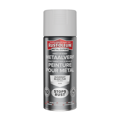 Rust-Oleum 1071342 – Metallfarbe –hg –ral9010 –400 ml direkt auf Rost | 1 Stk