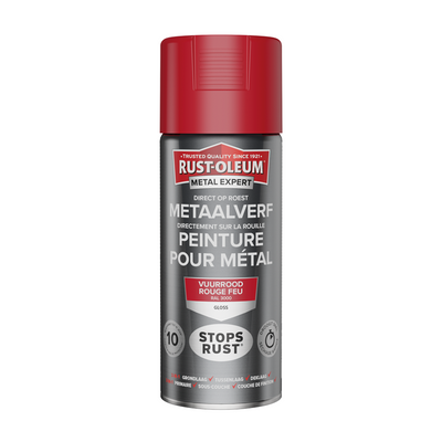 Rust-Oleum 1071344 – Metallfarbe –hg –ral3000 –400 mldirekt auf Rost | 1 Stk