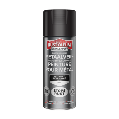 Rust-Oleum 1071349 – Metallfarbe –hg –ral9005 –400 mldirekt auf Rost | 1 Stk