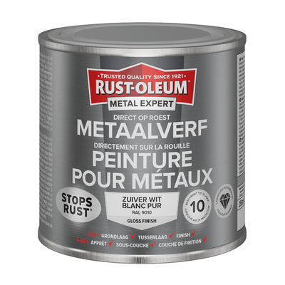 Rust-Oleum 1071341 – Metallfarbe –hg –ral9010 –250 mlMetallfarbe –hg –ral9010 –250 m | 1 Stk