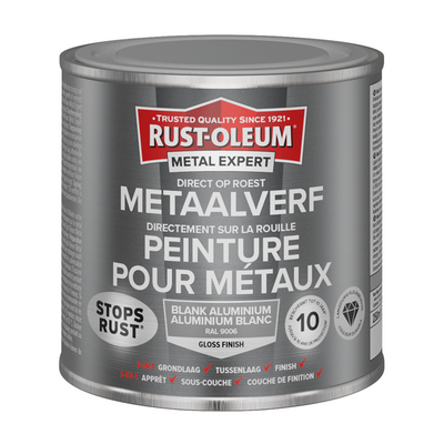 Rust-Oleum 1071352 – Metallfarbe –hg –ral9006 –250 mldirekt auf Rost | 1 Stk