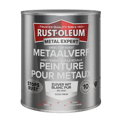 Rust-Oleum 1071343 – Metallfarbe –hg –ral9010 –750 mldirekt auf Rost | 1 Stk
