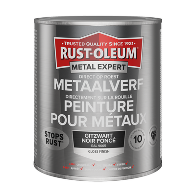 Rust-Oleum 1071350 – Metallfarbe –hg –ral9005 –750 ml direkt auf Rost | 1 Stk
