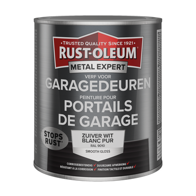 Rust-Oleum 1071355 – Farbe Garagentorschiene 9010 – 750 ml Metallexperte | 1 Stk