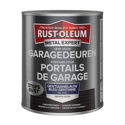 Rust-Oleum 1071357 – Farbe Garagentorschiene 5010–750 ml, Metallexperte | 1 Stk