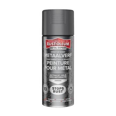 Rust-Oleum 1071366 – Hammerschlag – Anthrazit – 400 ml direkt auf Rost – Metallfarbe | 1 Stk