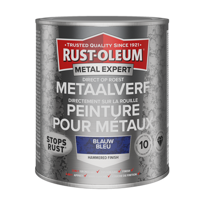 Rust-Oleum 1071361 – Hammerschlag – Blau – 750 ml direkt auf Rost – Metallfarbe | 1 Stk