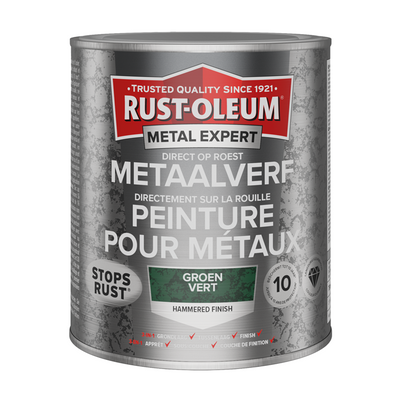 Rust-Oleum 1071364 – Hammerschlag – grün – 750 ml direkt auf Rost – Metallfarbe | 1 Stk