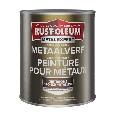 Rust-Oleum 1071400 – Metallfarbe – Gussbronze – 750 m Metall-Experten-Designer-Finish | 1 Stk