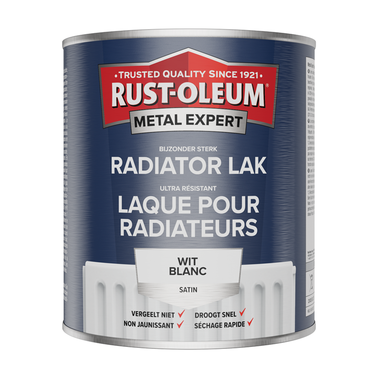 Rust-Oleum 1071386 – Heizkörperfarbe – Weiß – 750 ml | 1 Stk