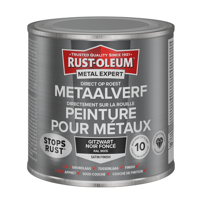 Rust-Oleum 1071404 – Metallfarbe-zg –ral9005 –2500 m direkt auf Rost | 1 Stk