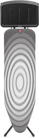 Brabantia Bügelbrett B – für Dampfgenerator – 124 x 38 cm – Titan Oval