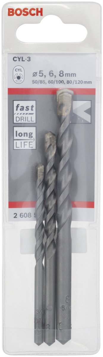 Bosch 3-teiliges Betonbohrset ZYL-3