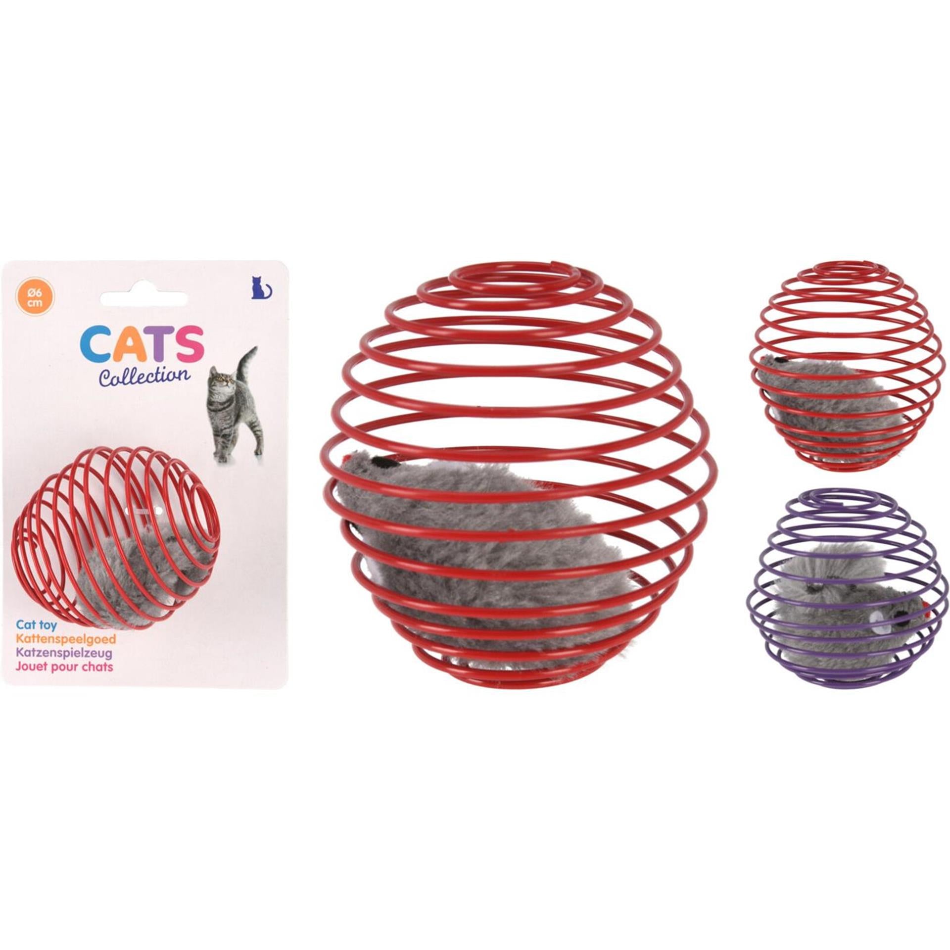 Cats Collection Katzenspielzeugball aus Metall mit Maus 6 cm