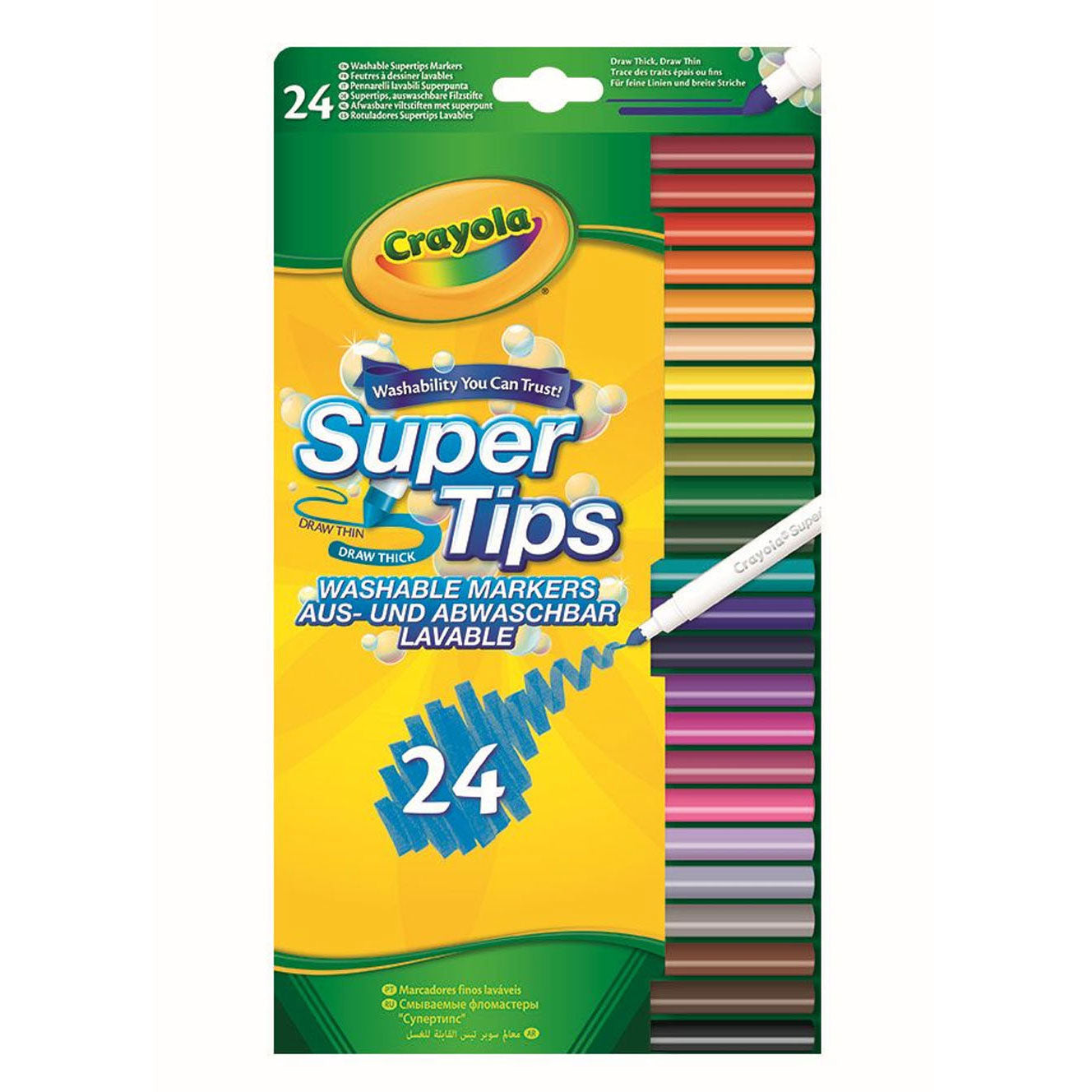 Crayola fühlte Stifte mit Super Point, 24st.