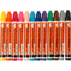 Textilmarker, Strichstärke 2-4 mm, verschiedene Farben, 12 Stück, 1 Box