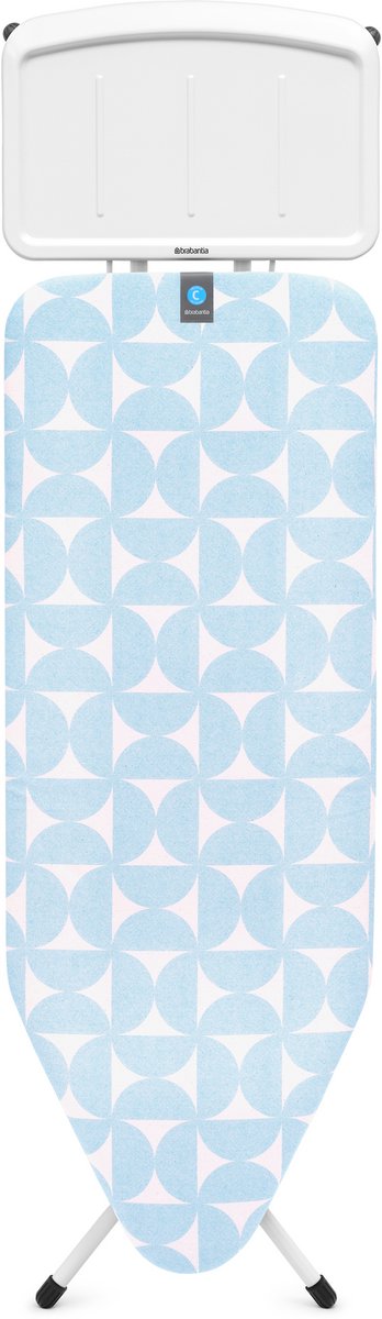 Brabantia Bügelbrett C – für Dampfgenerator – 124 x 45 cm – frische Brise