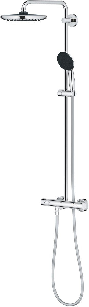 Grohe Vitalio Start System 250 Quickfix Regenduschset Start mit Handbrause und Thermostatarmatur – 2 Stellungen – Chrom