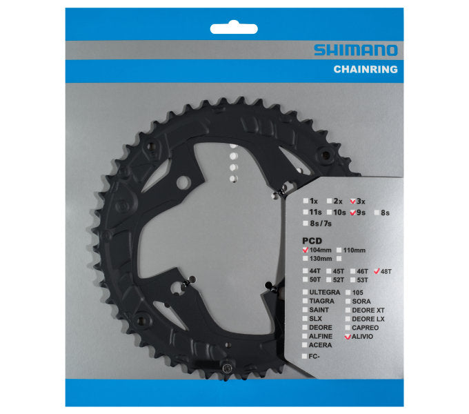 Shimano - Ketten -Top 48 Tands Alivio FC -T4060 9 Geschwindigkeit - Schwarz