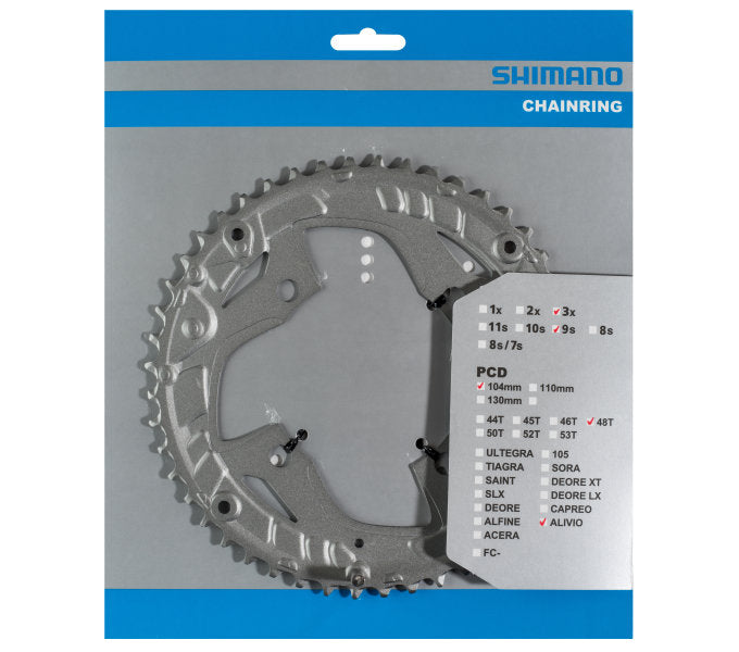 Shimano-Kette Top 48 Tands Alivio Fc-T4060 9 Speed ​​Silber
