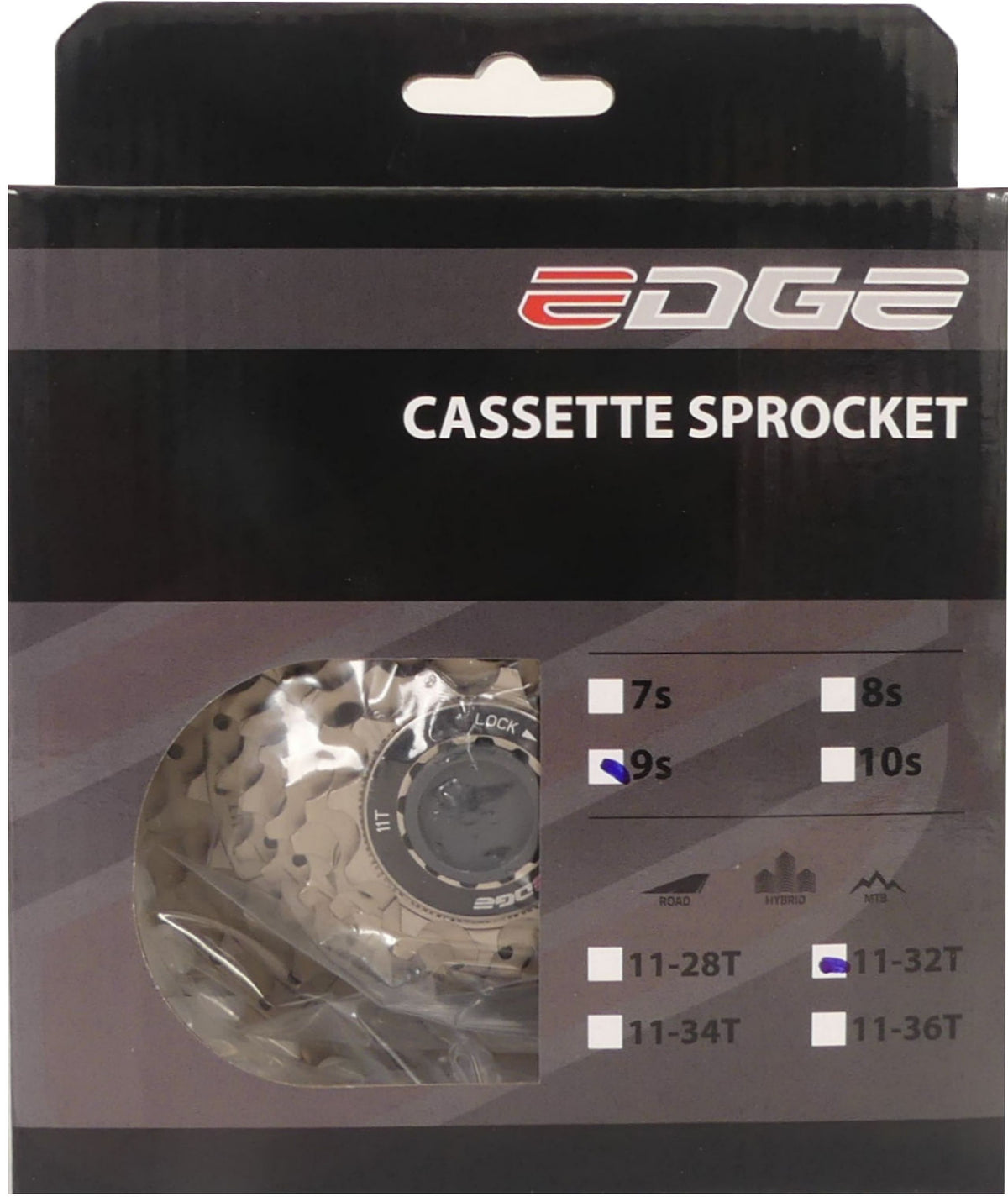 Kantenkassette 9 Speed ​​CS-M5009 11-32T Silber
