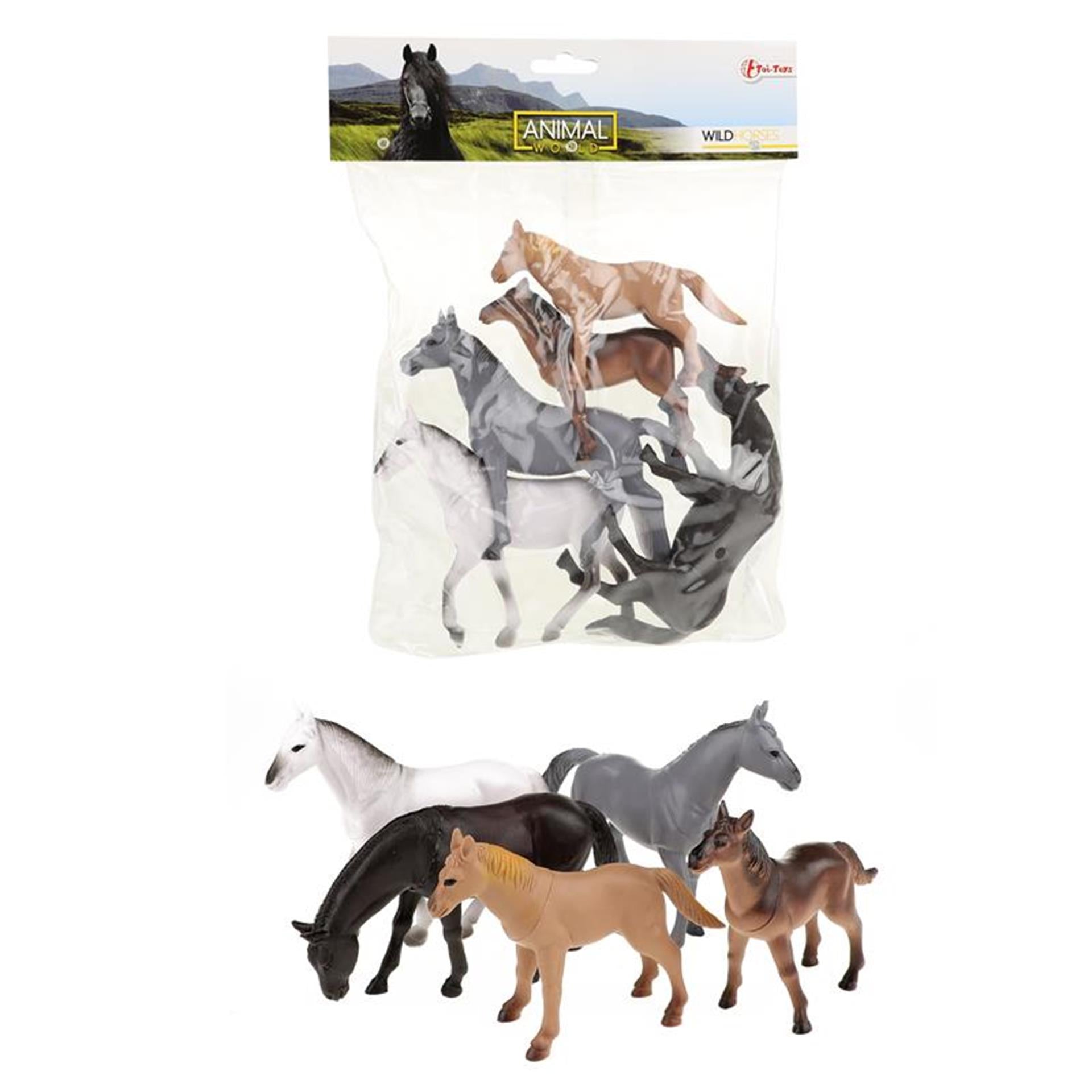 Toi-Toys Animal World Horses, 5st.