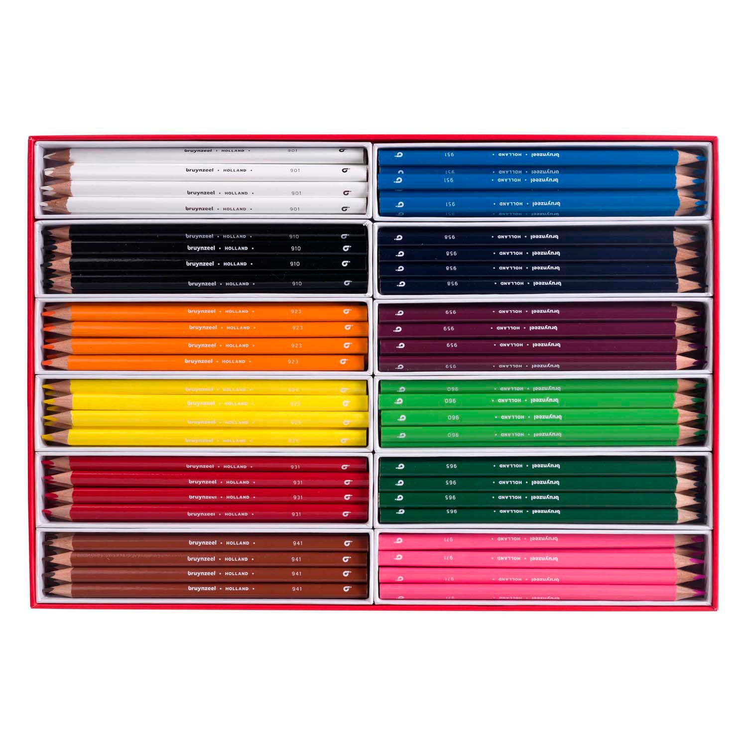 Bruynzeel Dreier Bleistiftset, 12x12 Farben