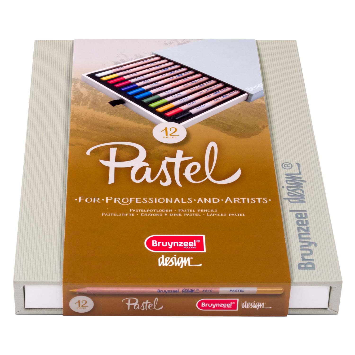 Bruynzeel Design Pastell Bleistiftbox, 12 Farben