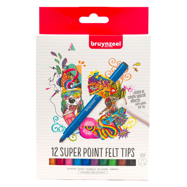 Bruynzeel Super Point Feltetet, 12 Farben