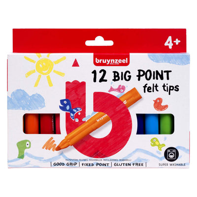 Bruynzeel Kids Big Point fühlte -Tip Stifte Set 12