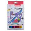 Bruynzeel Kids Super Point Filz -Tip -Stifte Set, 20 Farben