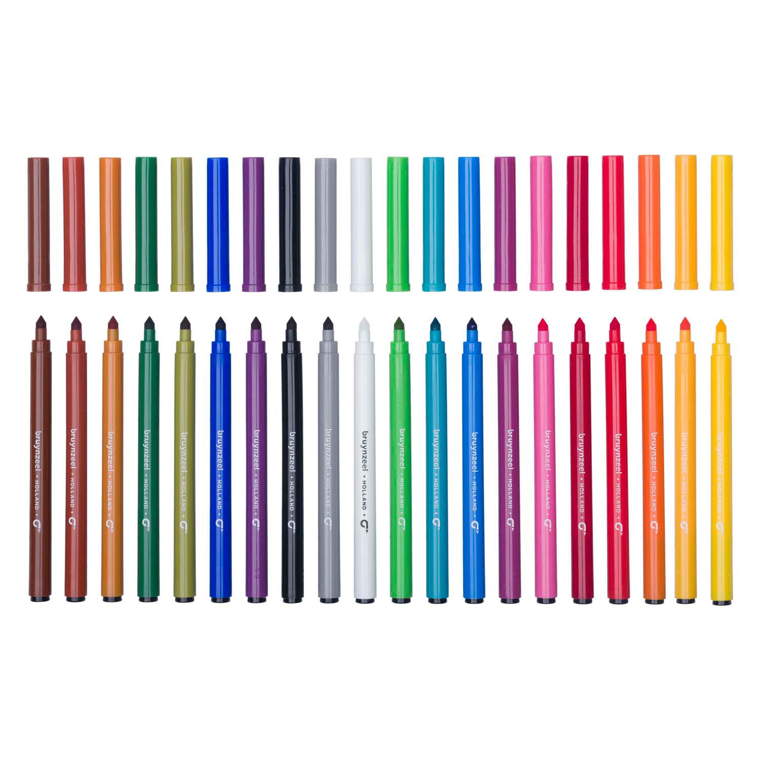 Bruynzeel Kids Super Point Filz -Tip -Stifte Set, 20 Farben