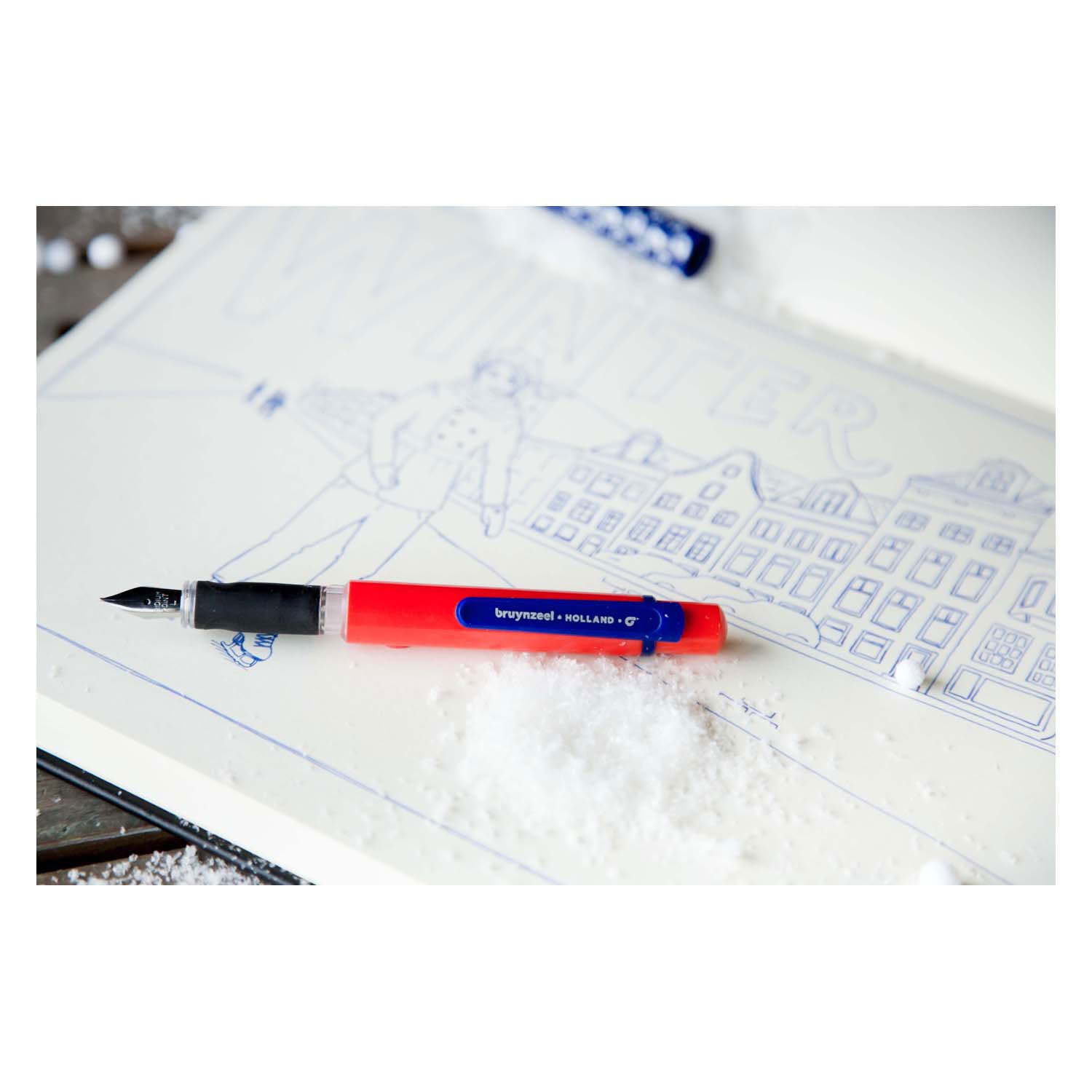 Bruynzeel Triple Grip Fountain Stift links