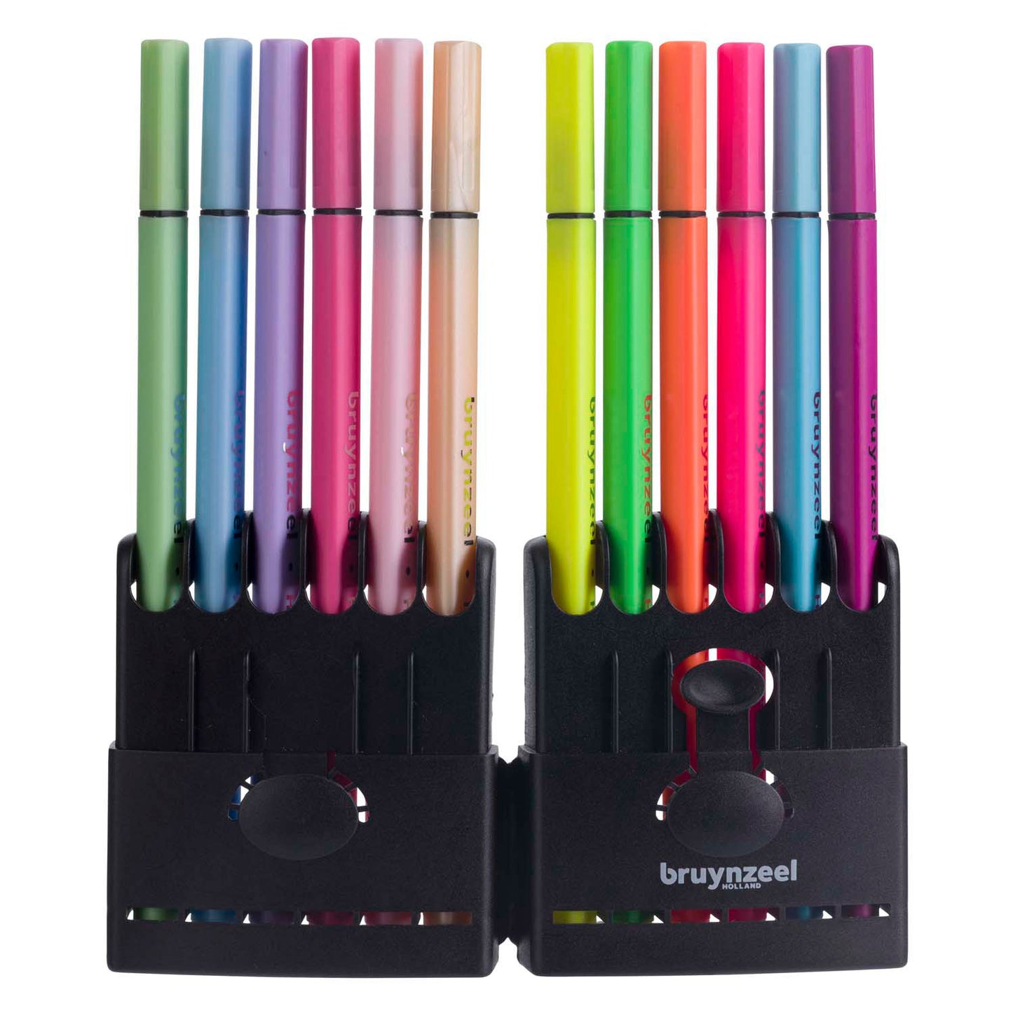 Bruynzeel Fineliner Set Neon Pastell, 12 Farben