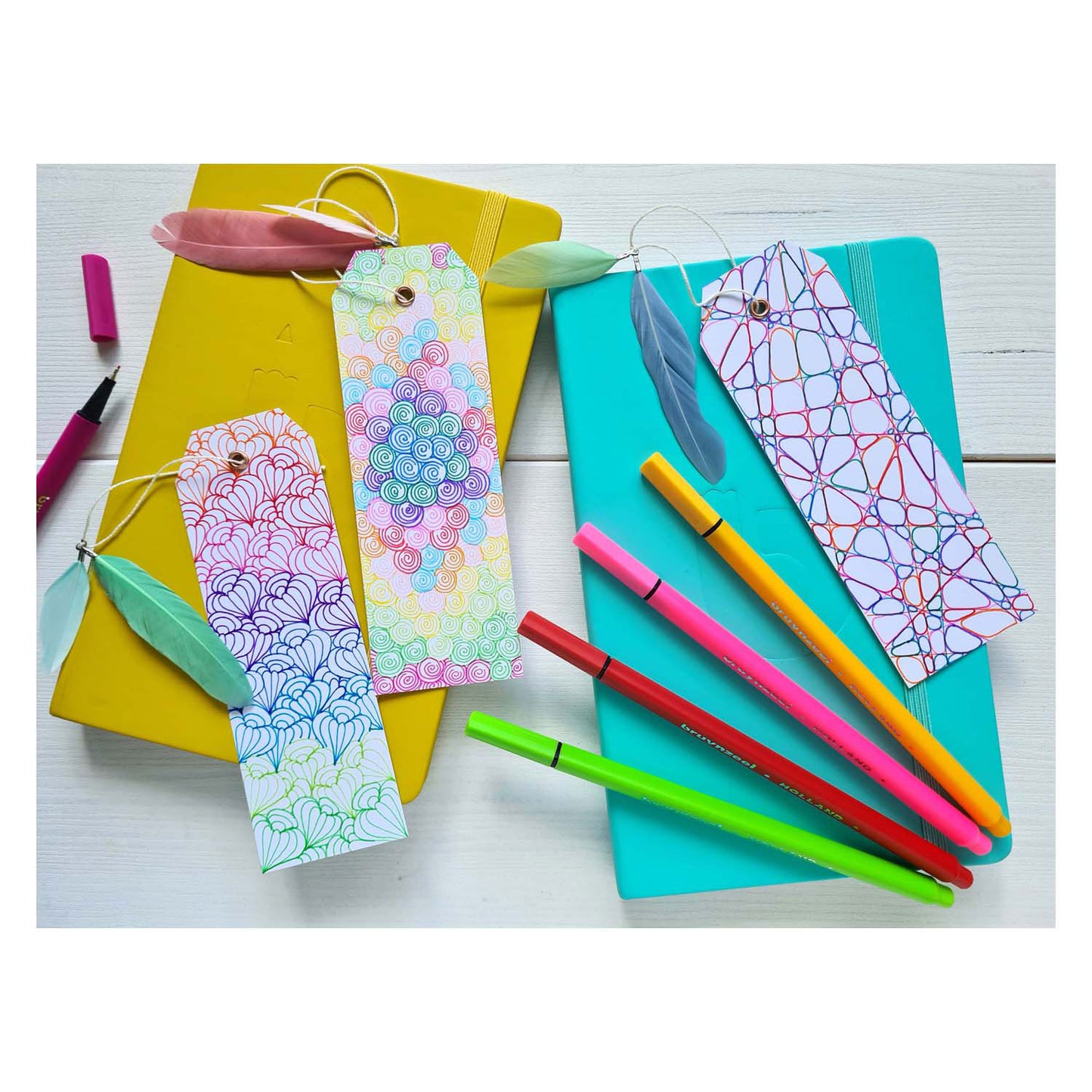 Bruynzeel Fineliner Set Neon Pastell, 12 Farben